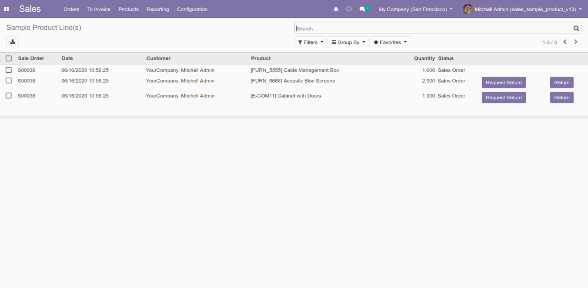 Sales Sample Product | The Odoo Store