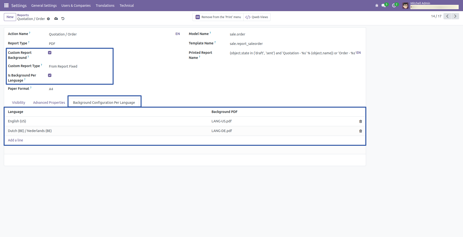 Custom Background | The Odoo Store