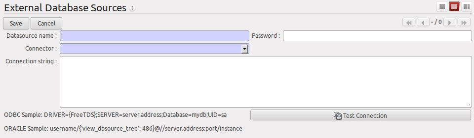 External Database Sources