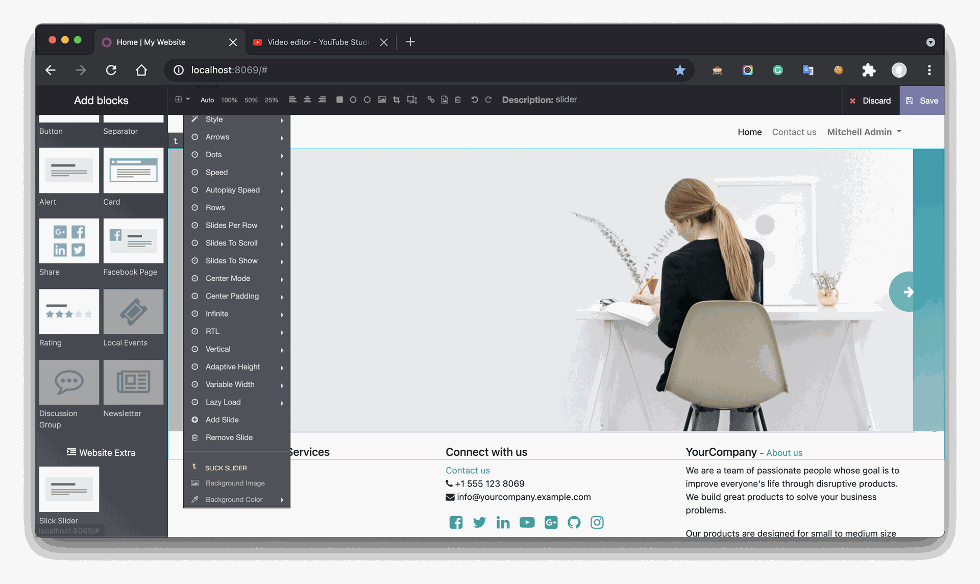 Website Advance Slick Slider