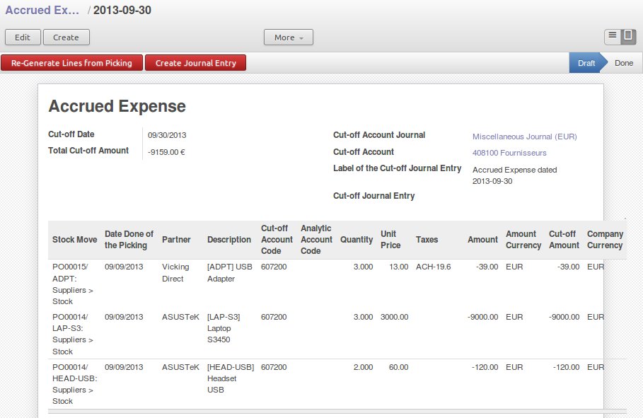 Account Accrual Picking